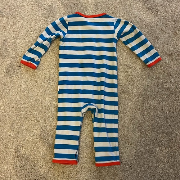 Blue and White Stripped Jumpsuit - Picture 3 of 3